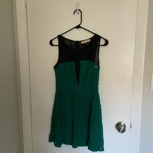 Green mini dress